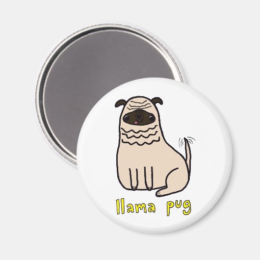 Llama Pug Magnet (Voorkant / Achterkant)