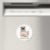 Llama Pug Magnet (Insitu (Vaatwasser))