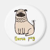 Llama Pug Magnet (Voorkant)