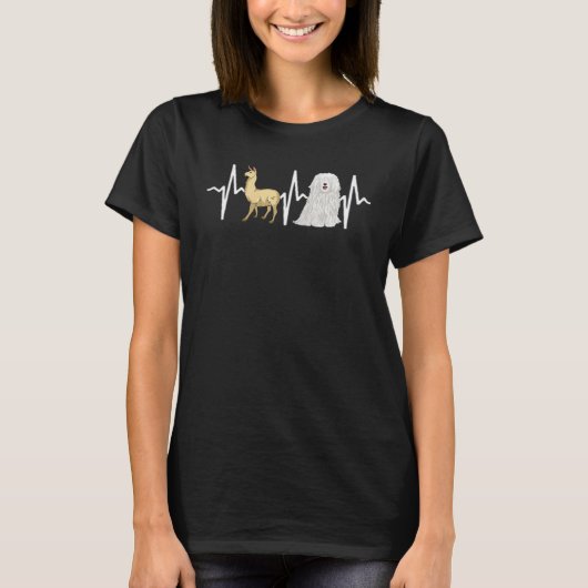 Llama Pulik Heartbeat Dog T-shirt (Voorkant)