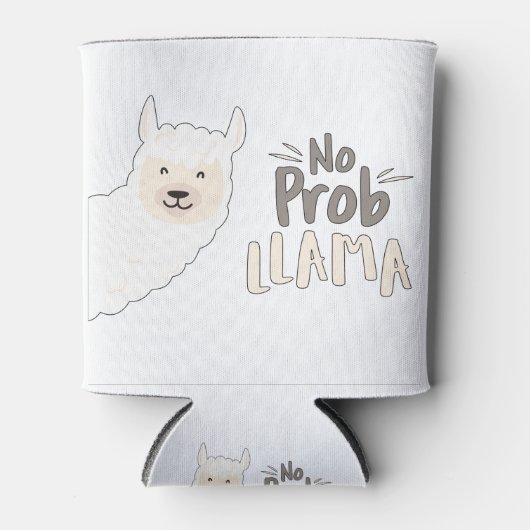 Llama Pun, geen probleem Pun, geen probleem Blikjeskoeler (Voorkant)