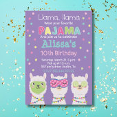 Llama pyjama feest, spa feest kaart