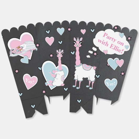 Llama Pyjama Party Bedankdoosjes (Ongevouwen)