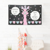 Llama pyjama roze meisjes Sleepover Party Banner (Insitu)
