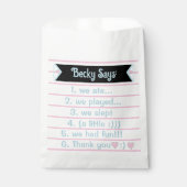 Llama Pyjama Verjaardagsfeestje Sleepover Bedankzakje (Voorkant)