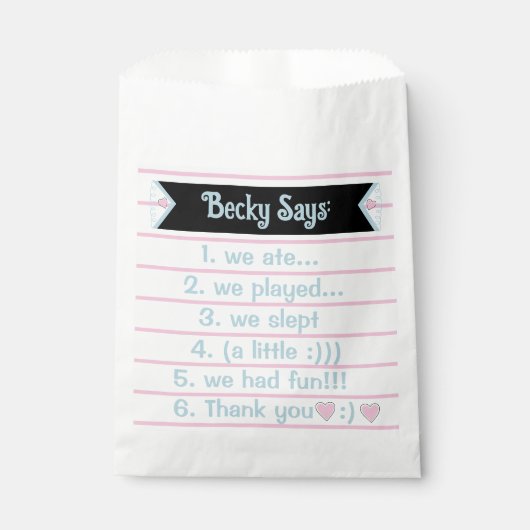 Llama Pyjama Verjaardagsfeestje Sleepover Bedankzakje (Voorkant)