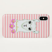 Llama Queen op roze en wit Case-Mate iPhone Case (Achterkant (horizontaal))
