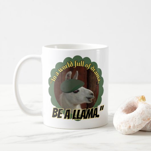 Llama Quote Koffiemok (Met donut)