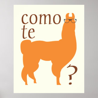 Llama Quote Poster Print: Como de lama(a)s