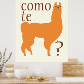 Llama Quote Poster Print: Como de lama(a)s (Keuken)