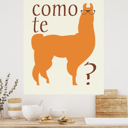 Llama Quote Poster Print: Como de lama(a)s (Keuken)