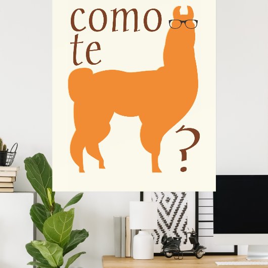 Llama Quote Poster Print: Como de lama(a)s (Thuiskantoor)