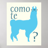 Llama Quote Poster Print: Como de lama(a)s (Voorkant)