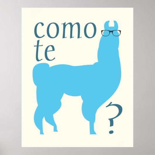 Llama Quote Poster Print: Como de lama(a)s (Voorkant)