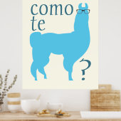 Llama Quote Poster Print: Como de lama(a)s (Keuken)
