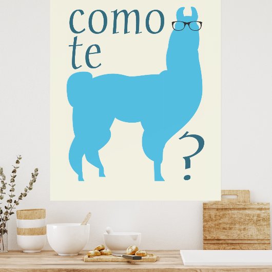Llama Quote Poster Print: Como de lama(a)s (Keuken)