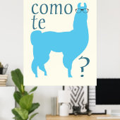 Llama Quote Poster Print: Como de lama(a)s (Thuiskantoor)