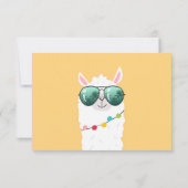 Llama Rama bedankkaart Fiesta Party Alpaca (Achterkant)