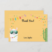 Llama Rama bedankkaart Fiesta Party Alpaca (Voorkant / Achterkant)