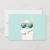 Llama Rama bedankkaart Fiesta Party Alpaca (Achterkant)