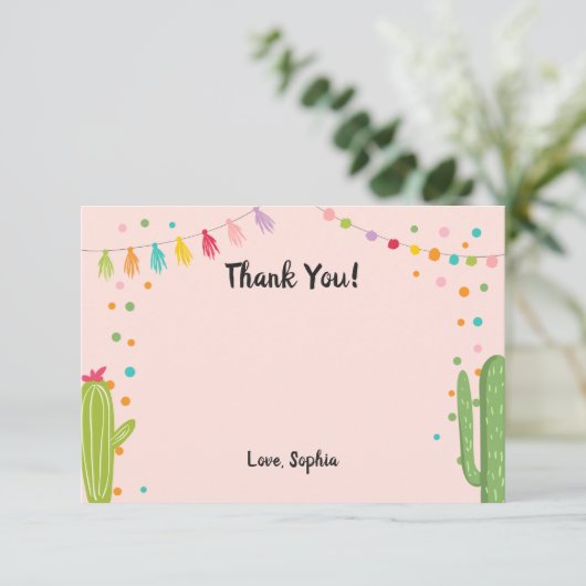 Llama Rama bedankkaart Fiesta Party Alpaca (Staand voorkant)