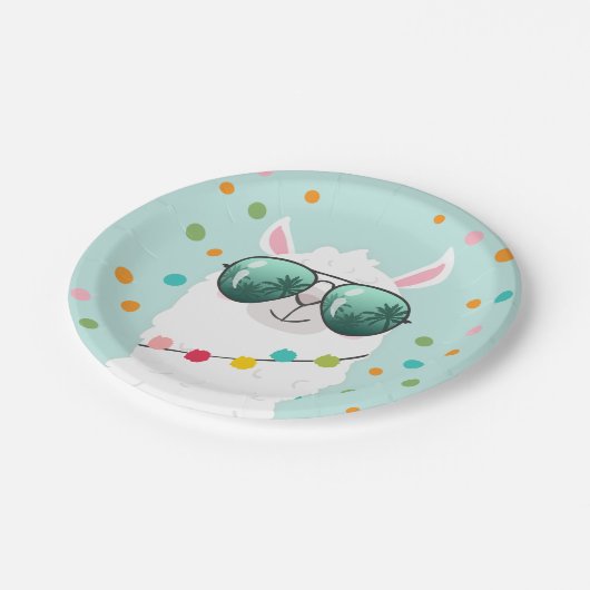 Llama Rama Paper Bord Mexican Fiesta Party Alpaca (Gekanteld)