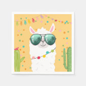 Llama Rama Papieren servetten Fiesta Party Alpaca (Voorkant)