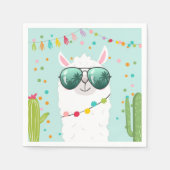 Llama Rama Papieren servetten Fiesta Party Alpaca (Voorkant)