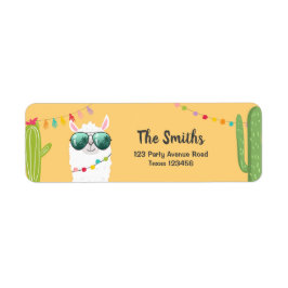 Llama Rama Return Address Labels Fiesta Alpaca