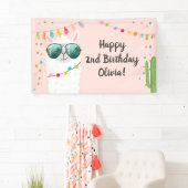 Llama Rama Verjaardagsfeestje Achtergrond Banner A (Insitu)