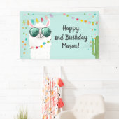 Llama Rama Verjaardagsfeestje Achtergrond Banner A (Insitu)