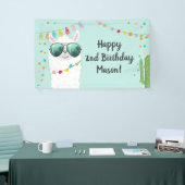 Llama Rama Verjaardagsfeestje Achtergrond Banner A (Beurs)