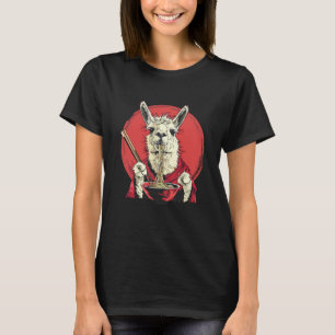 Llama Ramen Liefhebber Japanse Noedels Kunstwerk R T-shirt