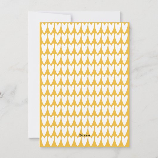 Llama Red Hearts Mustard-Lla Ik ben je valentijn Feestdagenkaart (Achterkant)