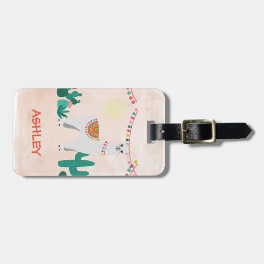 Llama reizen bagagelabel (Voorkant horizontaal)