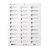 Llama retouradreslabel etiket (Full Sheet)