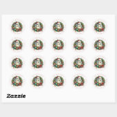Llama retouradreslabels ronde sticker (Vel)