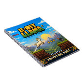 Llama, Retro 8-Bit Pixelkunst Notitieboek (Rechterzijde)