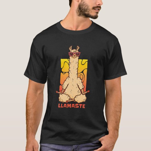 Llama Retro Grafisch T-shirt (Voorkant)