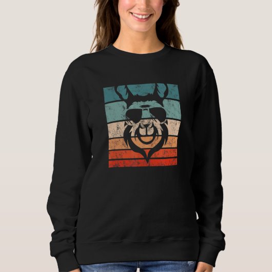 Llama Retro Stijl Vintage 2 Trui (Voorkant)