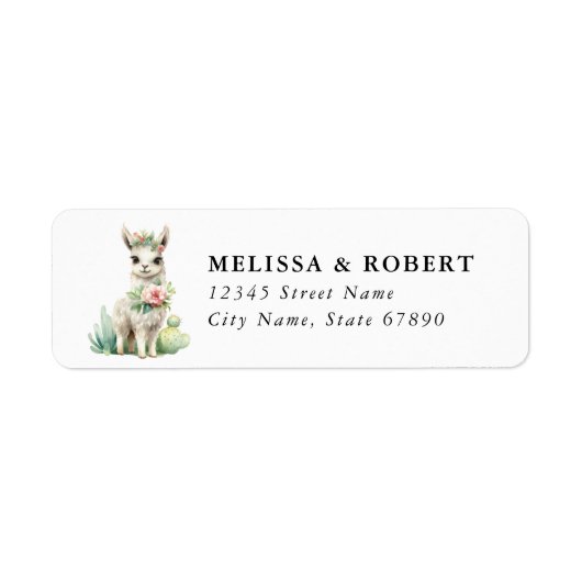 Llama Return Address Label (Voorkant)