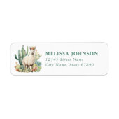 Llama Return Address Label (Voorkant)