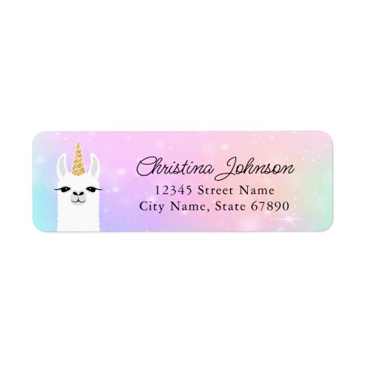 Llama Return Address Labels (Voorkant)