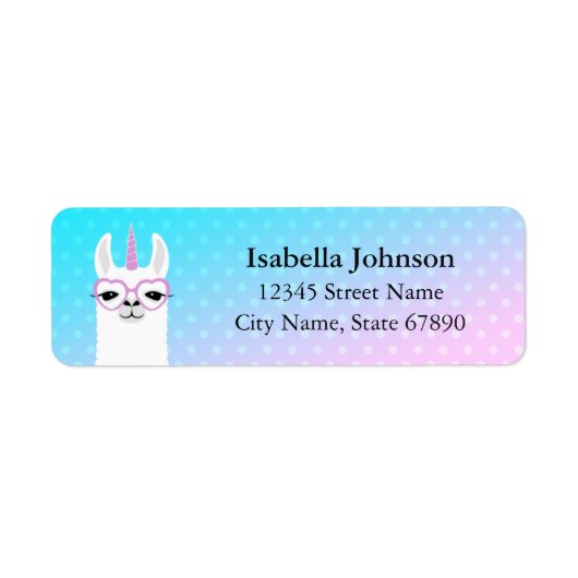 Llama Return Address Labels (Voorkant)