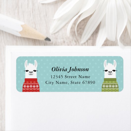 Llama Return Address Labels (Insitu)