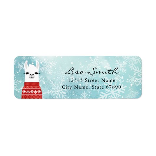 Llama Return Address Labels (Voorkant)