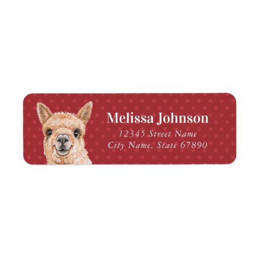 Llama Return Address Labels (Voorkant)