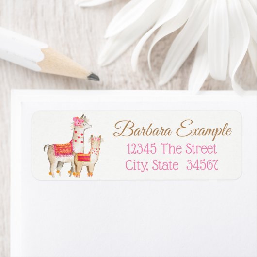 Llama Return Address Labels (Insitu)