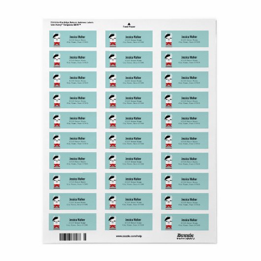 Llama Return Address Labels (Full Sheet)