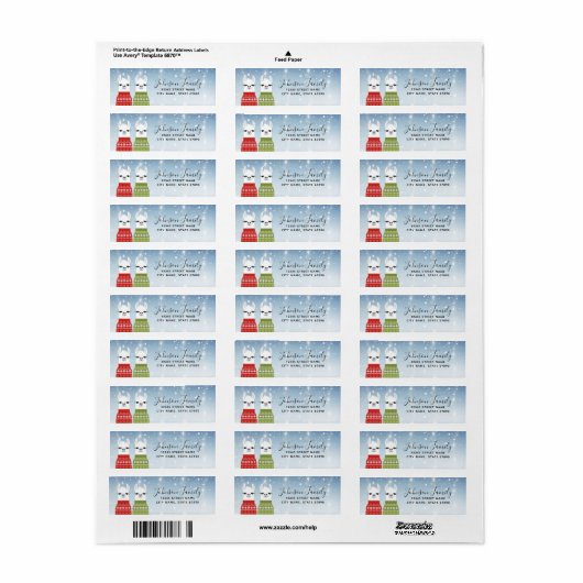 Llama Return Address Labels (Full Sheet)